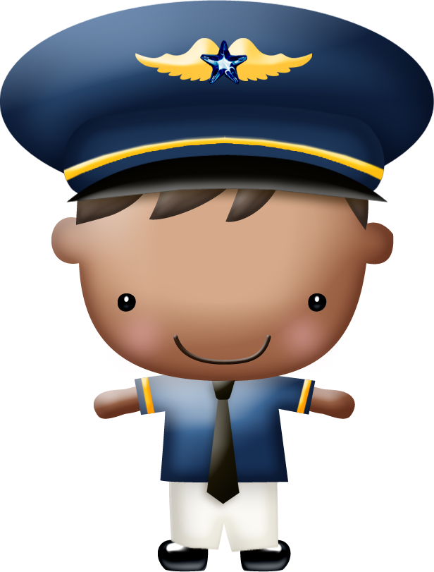 Clipart, Community Helpers, Airplane, Aviation, Clouds, - Pilotos Aviadores Animados (616x811)