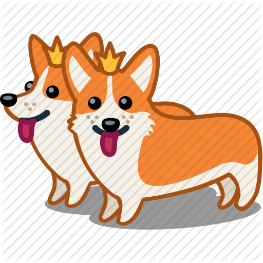 Corgi Sleeping Png Image Transparent - Cartoon Corgi With Crown (512x512)