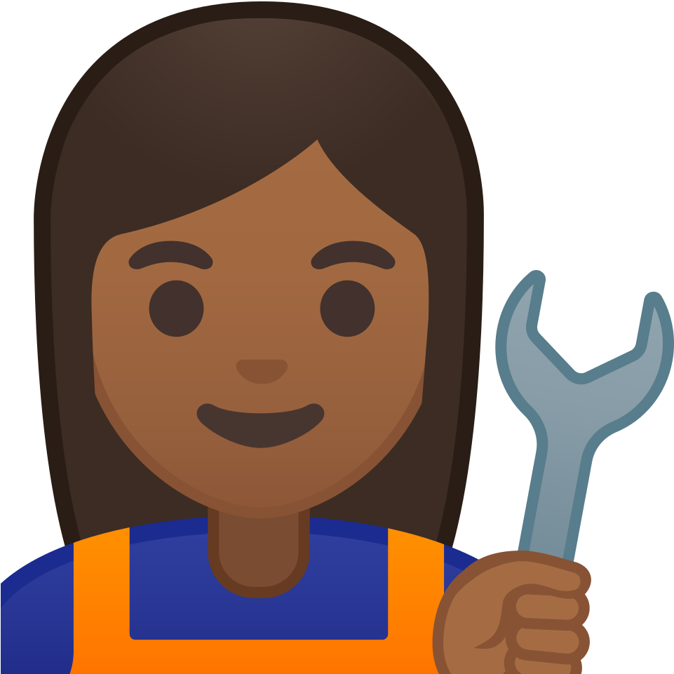 Mechanic Clipart Female Mechanic - Emoji De Eletricista (1024x1024)