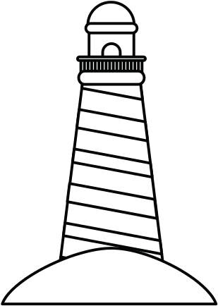 Striped Lighthouse Icon Image - Illustration (550x550)