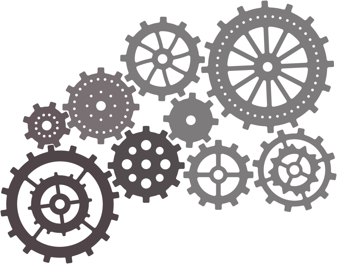 Cheery Lynn Designs Gears Set Of B - Steampunk Die (1280x1005)
