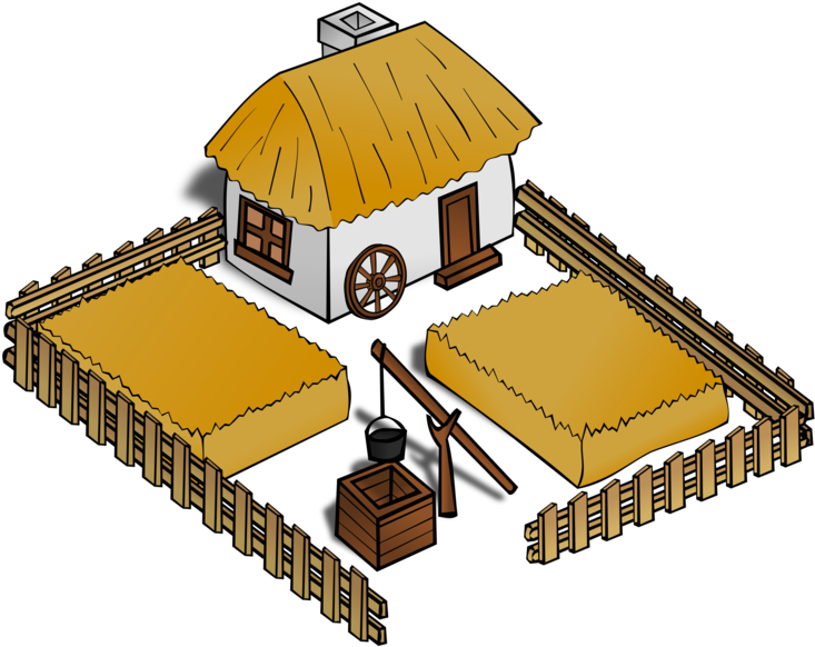 Kisscc0 Farmer Farmhouse Computer Icons Barn Rpg Map - Medieval Farm Clipart (750x750)