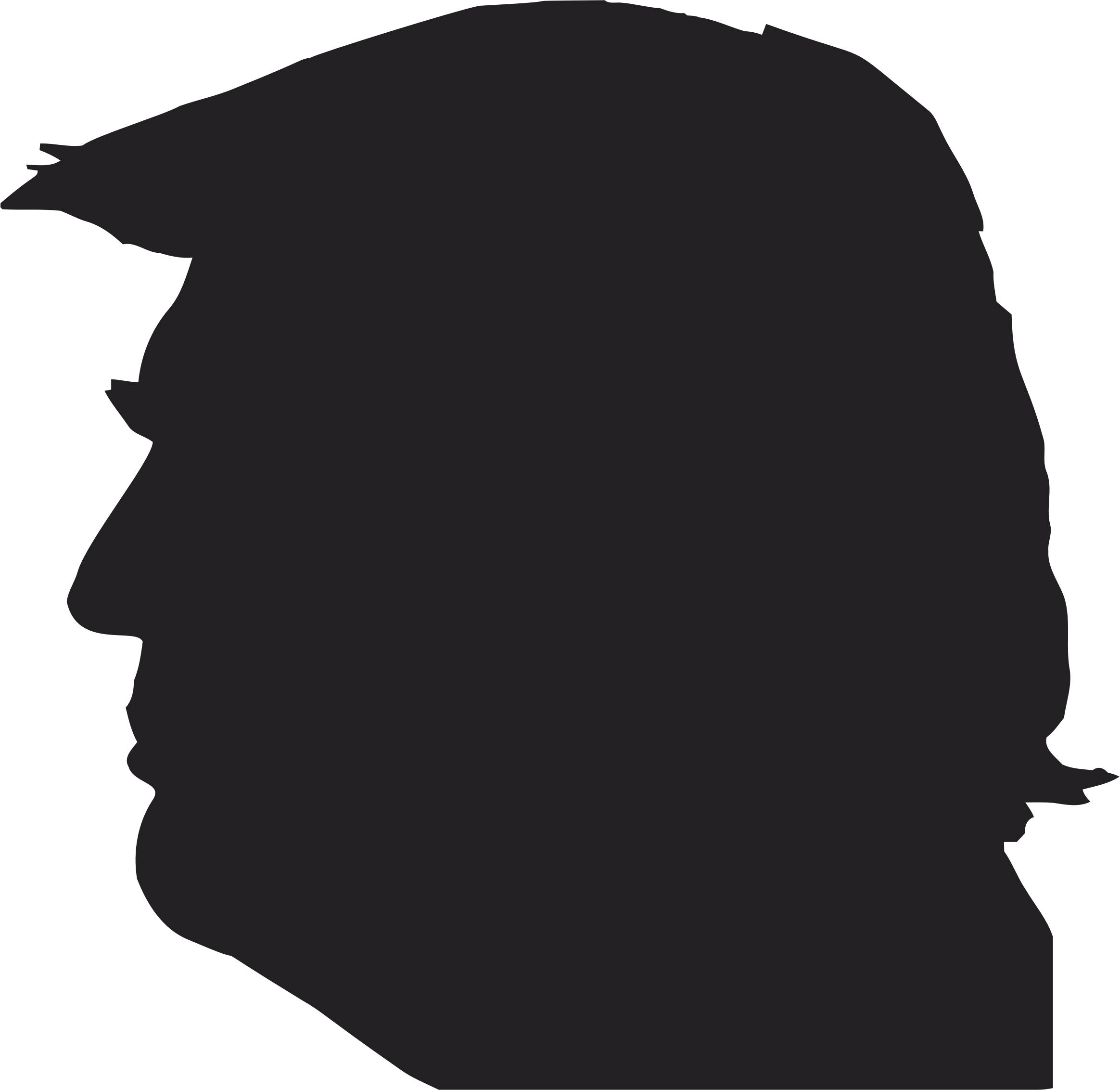 Texas President Of The United States Drawing Free Commercial - Trump Profile Clipart (2328x2264)
