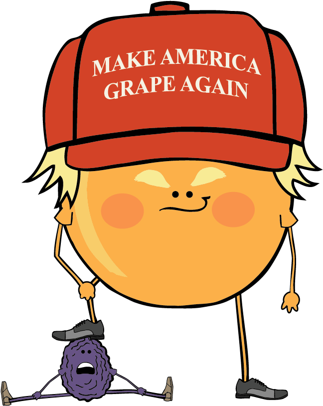 Make America Grape Again - Cartoon (954x969)