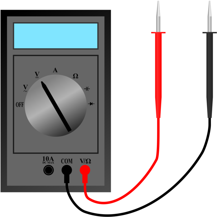 Digital Multimeter Electronics Ammeter Electric Potential - Clipart Of Digital Multimeter (750x750)