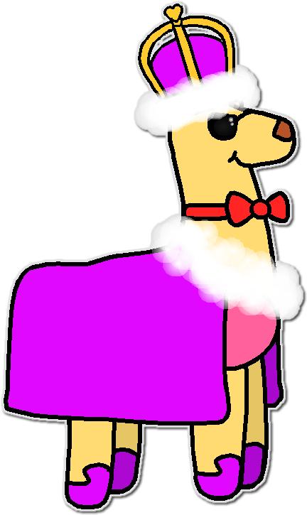 King Drawing By Xvanyx On Deviantart - Llama King Drawing (433x733)