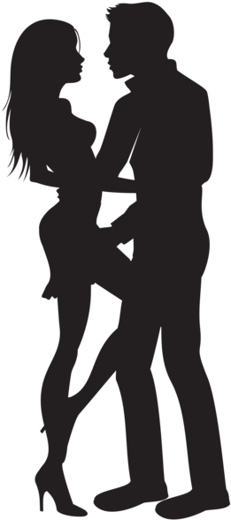 Picture Royalty Free Stock Couple Vector Prom - Transparent Couple Silhouette Png (274x600)