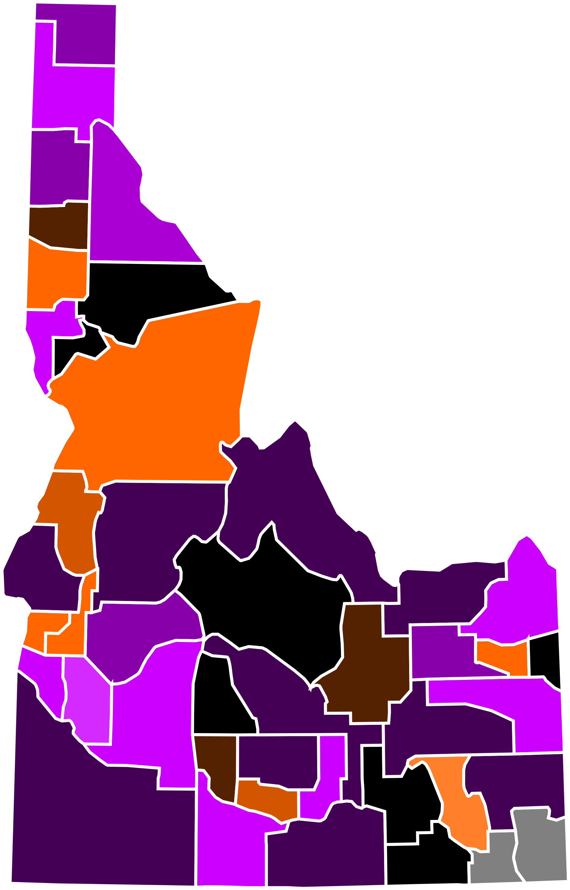 Open - Idaho Election Results By County 2016 (2000x3034)