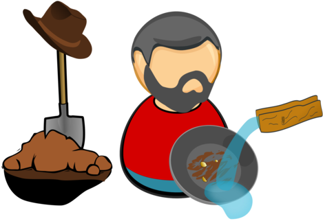 California Gold Rush Klondike Gold Rush Australian - Gold Miner Clip Art (485x340)