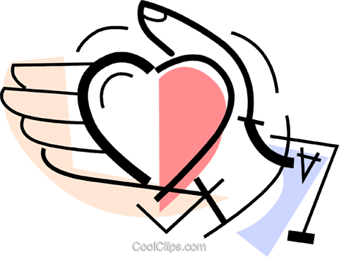 Hand With A Heart In It Royalty Free Vector Clip Art - Clip Art (480x364)
