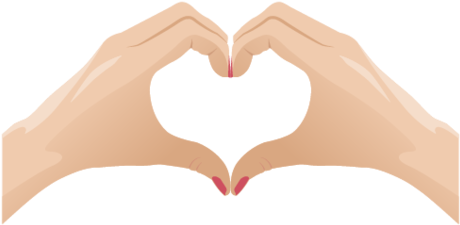 Hand Emoji Clipart Love Hand - Heart (500x500)