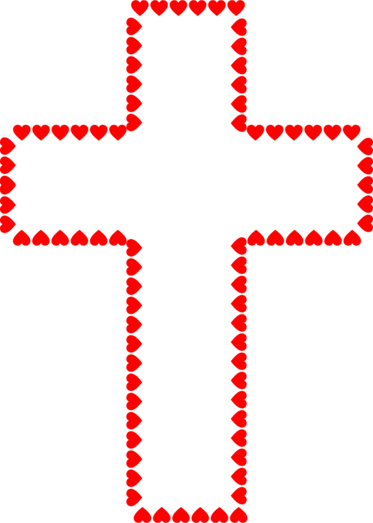 All Photo Png Clipart - Hearts And Cross (534x750)