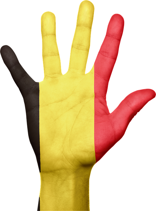 Sign Flag Clipart Hand - Gambar Bendera Belgia Unik (532x720)