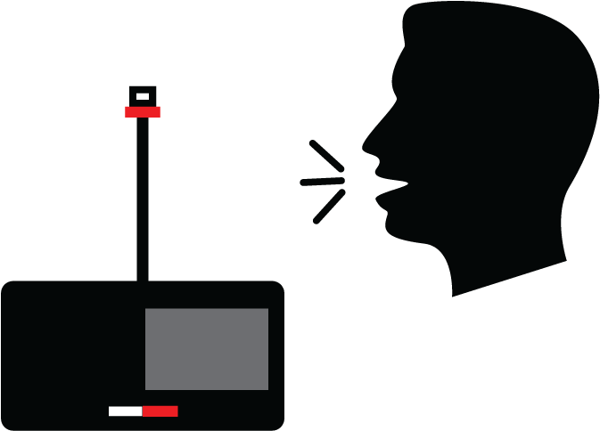 Speak Into The Microphone To Check The Audio - Icon (864x576)