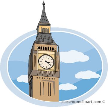 London Clock Tower - Big Ben London Clipart (361x360)