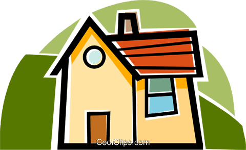 Family Home Royalty Free Vector Clip Art Illustration - House (480x294)