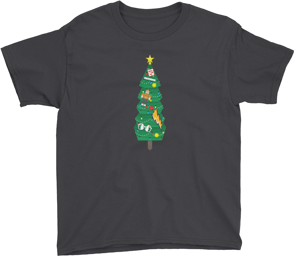 Seedeng Studio Christmas Tree Kids Tshirt Unisex - Dog Cat Paw Love Youth Short Sleeve T-shirt T Is Great (1000x1000)
