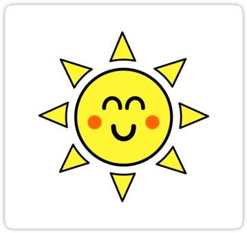 Kids Tees Tags - Black And White Sunshine Transparent (375x360)