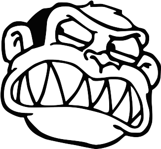 Family Guy Clipart Angry Monkey - Black And White Peter Griffin (500x300)