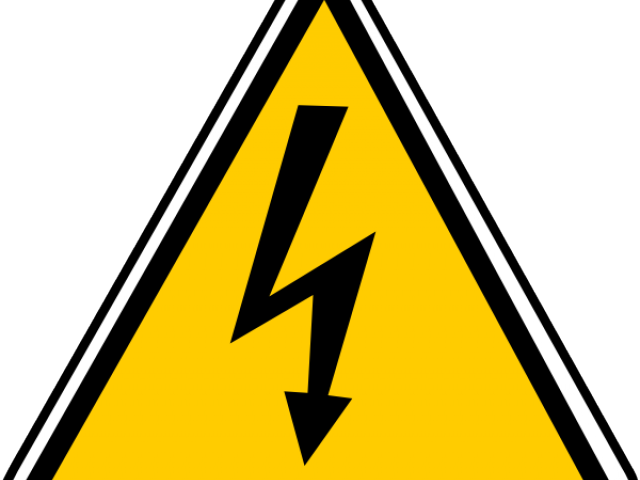 Electricity Clipart Lightning Strike - Safety Signs High Voltage (640x480)