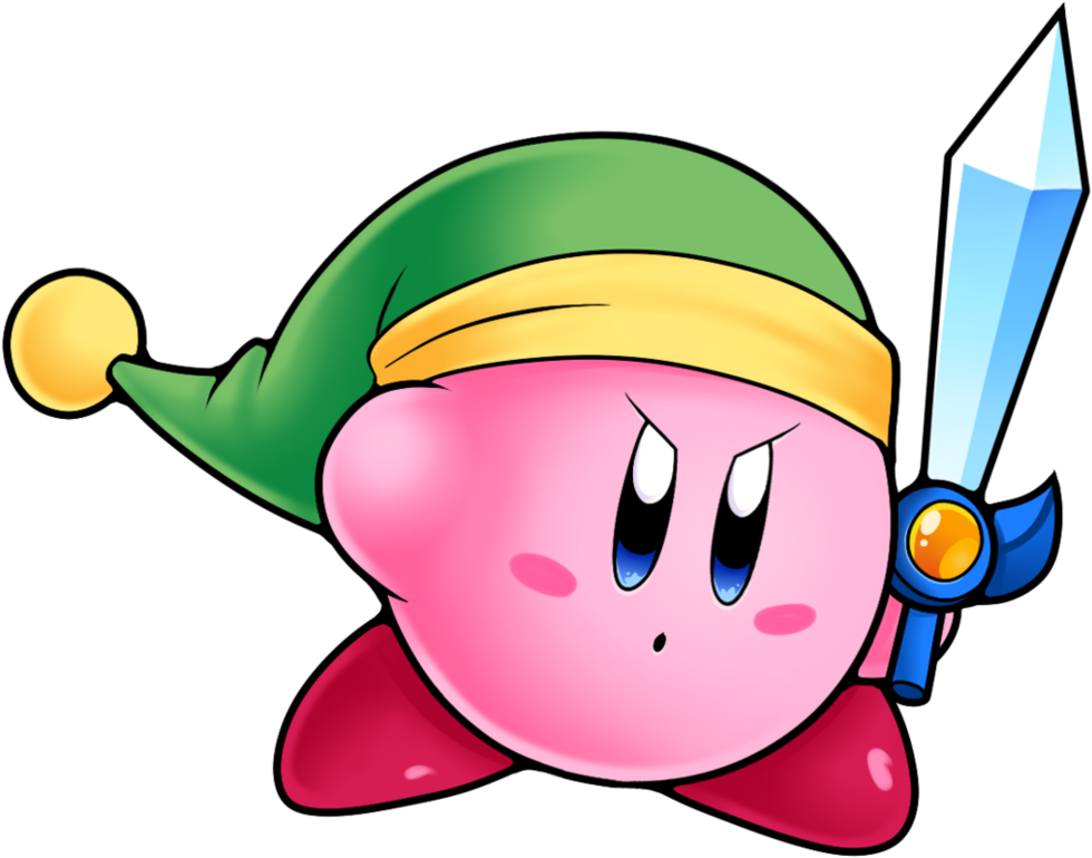 Kirby Clipart Sword - Kirby With Sword (988x809)