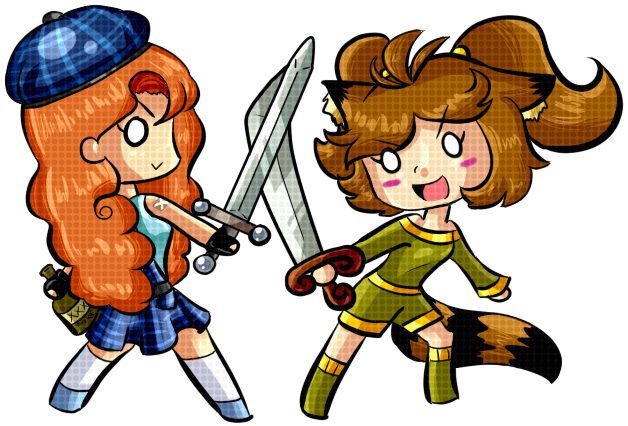 Chibi Of Swords By Rumay Chian On - Chibi Sword Fight (700x430)