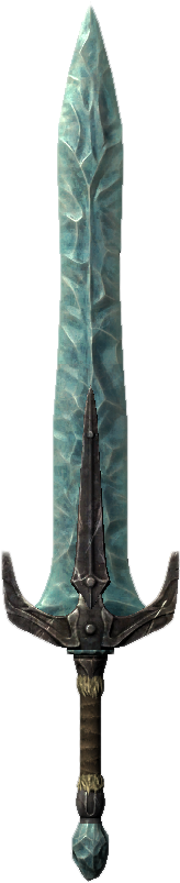 Drawn Dagger Enchanted Sword - Skyrim Épée De Stalhrim (635x850)