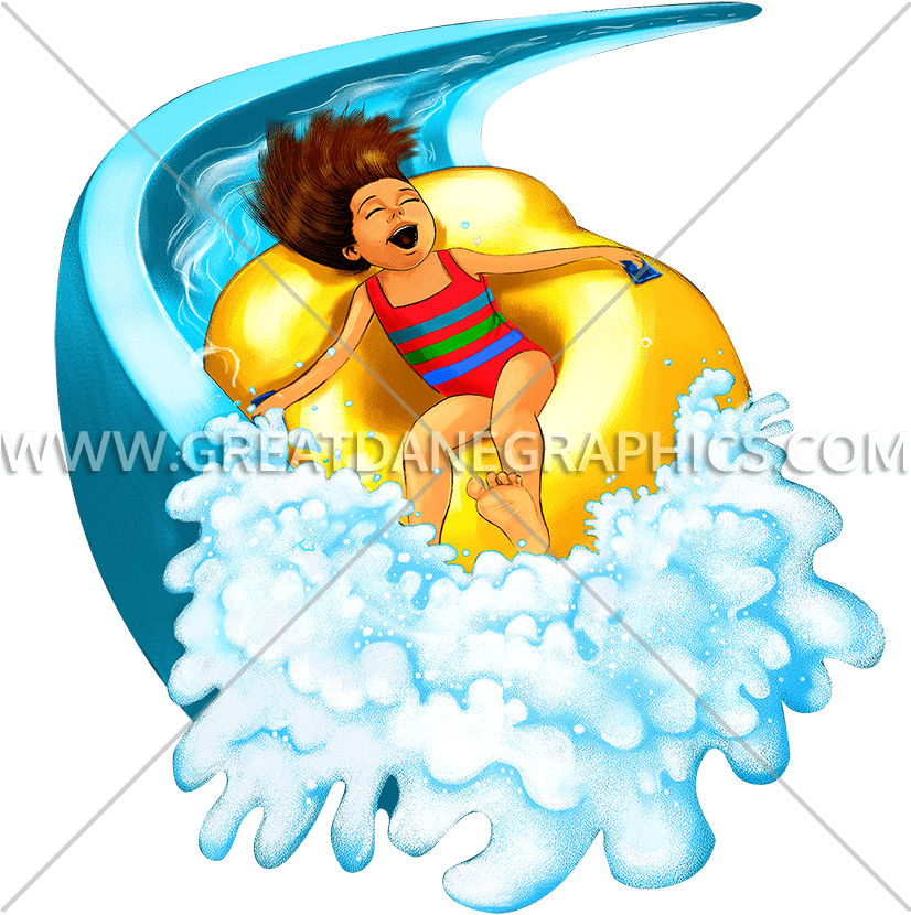 Water Slide Production Ready Artwork For T Shirt Printing - Water (825x903)