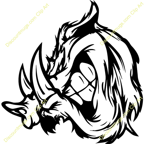 Free Download Wild Boar Clipart Domestic Pig Feral - Vinyl Sticker Decal Boar Atv Car Garage Bike (18 X (500x500)