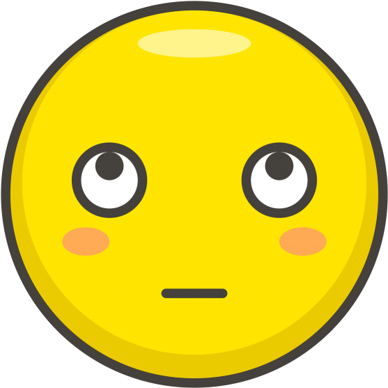 Face With Rolling Eyes Emoji - Zak Designs 6187-0011 Plateau Gallery 32,5 X 26 Cm (866x650)
