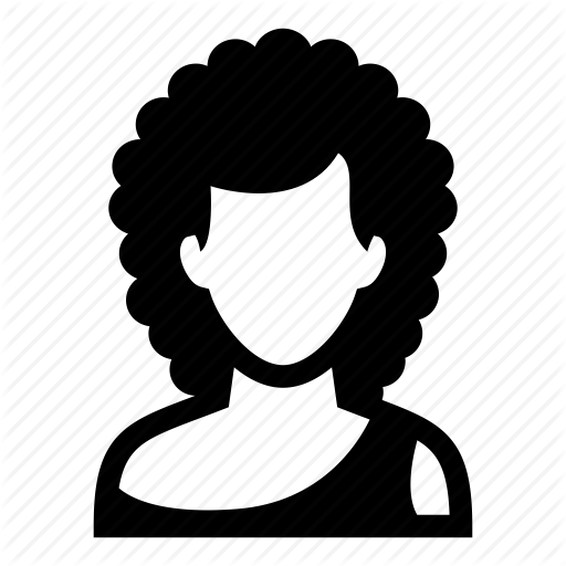 Svg Freeuse Download Afro Clipart Black Girl - Young Woman Icon (512x512)
