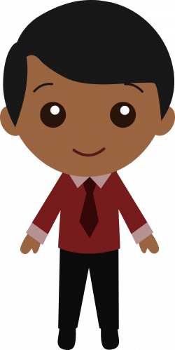 Teenager Cartoon - Black Person Clipart (250x499)