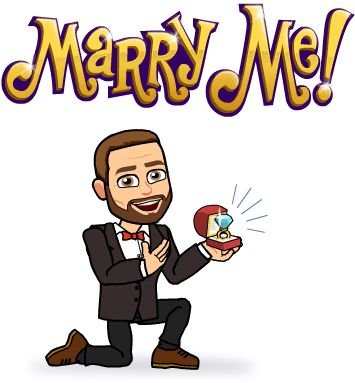 Girl Says Yes, And Girl's Family Says Yes - Bitmoji Will You Marry Me (398x398)