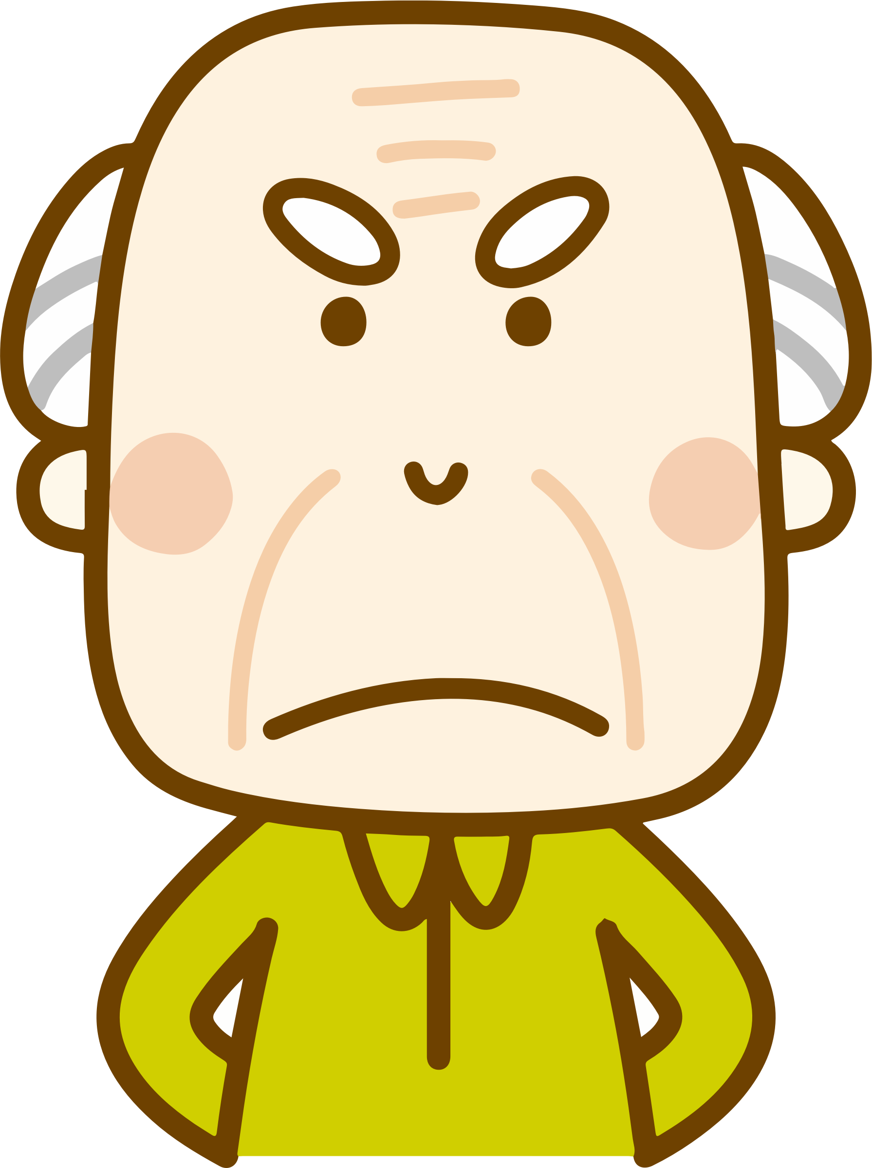 Big Image - Happy Old Man Clipart (1791x2399)