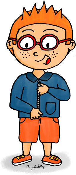 Dessin Fermeture Éclair - Mettre Son Manteau Dessin (391x600)