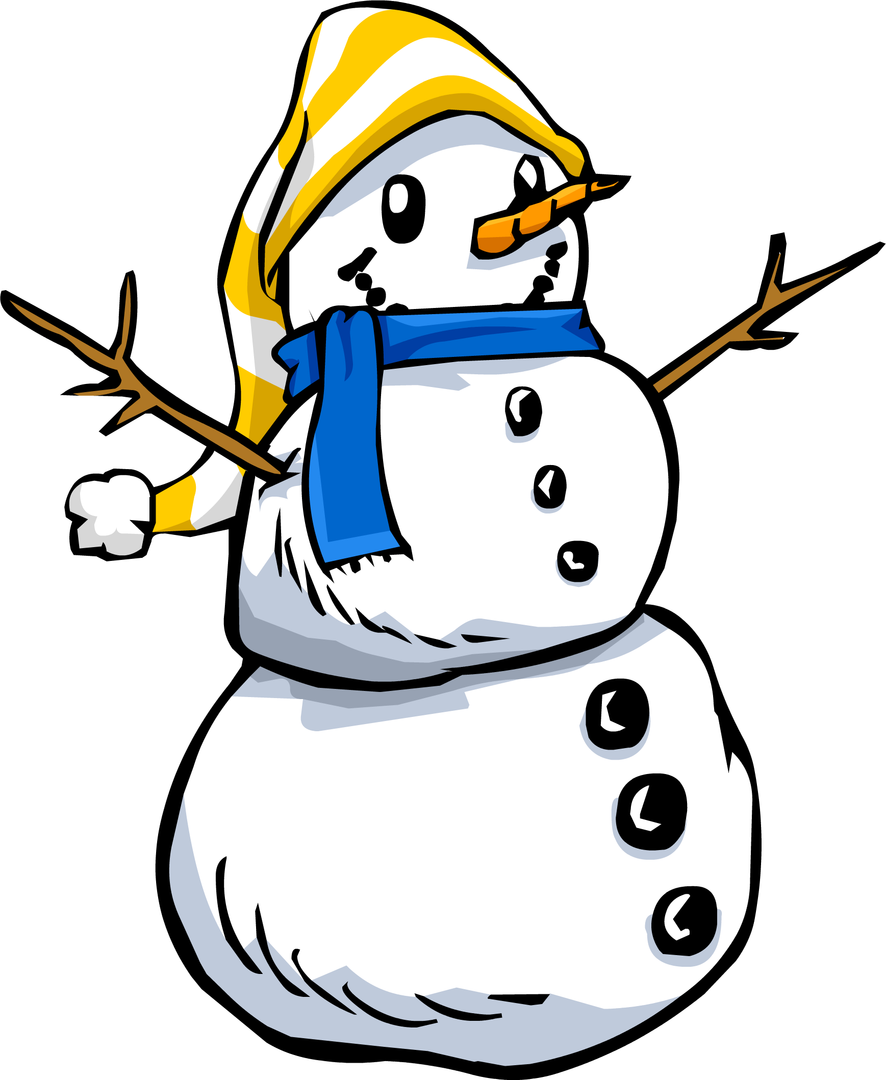 Image Sprite Png Club Penguin Wiki Fandom - Snowman Clipart Transparent Background (1737x2118)