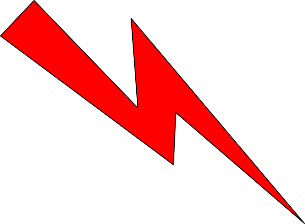 Lightning Bolt Clip Art (600x441)