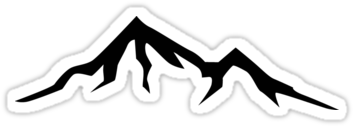 Ski Skiing Mountain Mountains Skiing Skis Silhouette - Sierra Nevada Sticker (375x360)