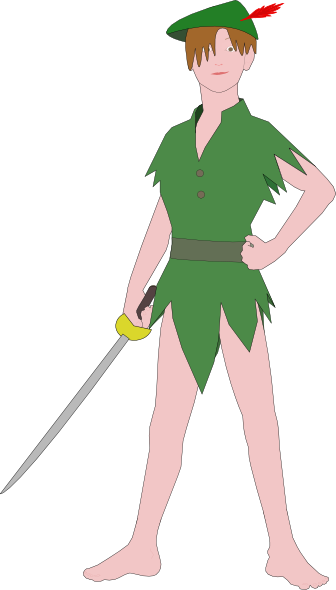 Nkasp Peter Pan By Nkasp Clip Art Free Vector 4vector - Peter Pan Cartoon (336x590)