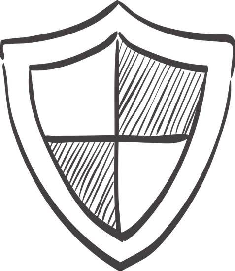Picture Of A Shield - Shield Sketch Png (477x550)