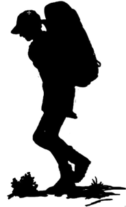 One More Example Of Man Vs Nature Can Be If A Hiker - Silhouette Transparent Clipart Hikers (400x300)