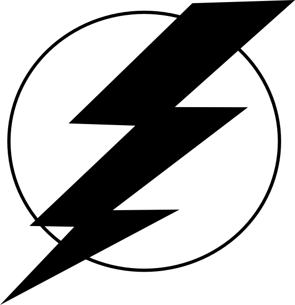 Black Line - Thunder Png (576x595)