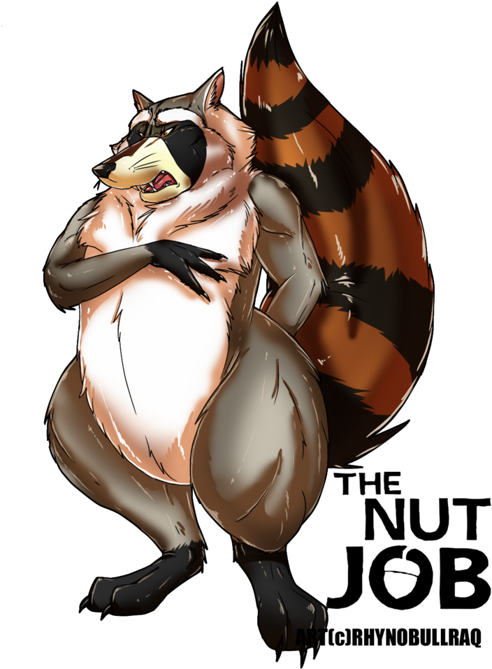 The Nut Job Raccoon By Rhynobullraq - Nut Job The Raccoon (796x1003)