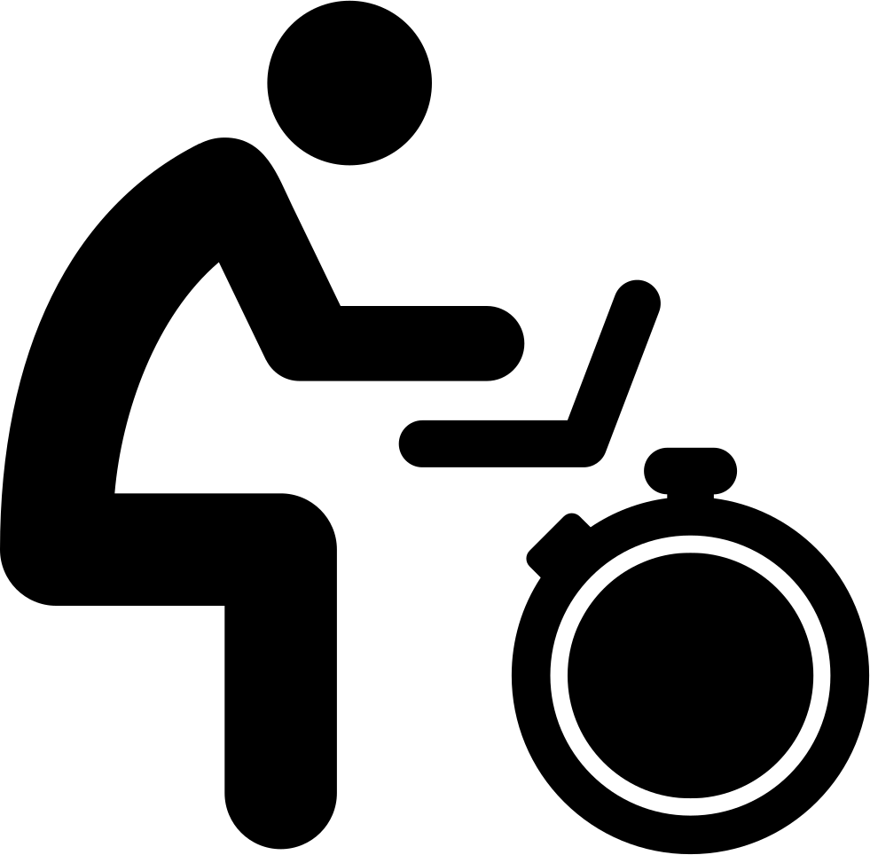 Man Sitting Searching Online Job With A Laptop Comments - Fidget Spinner Clipart Black And White (981x964)