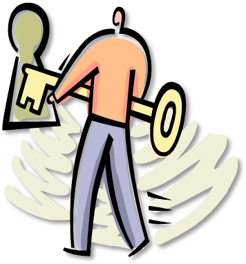 In His Book Go Put Your Strengths To Work, Marcus Buckingham - Locked Door Cartoon Png (364x395)