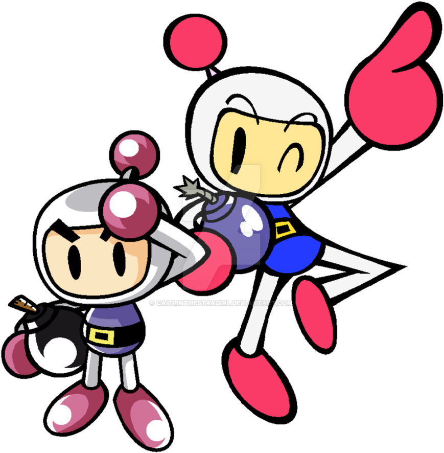 Super Bomberman Generations By Caitlinthestargirl - Super Bomberman R White Red Aqua (887x901)