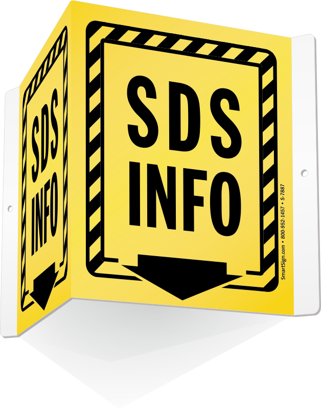 Zoom, Price, Buy - Smartsign Projecting Aluminum V-sign, Legend Msds Info (628x800)