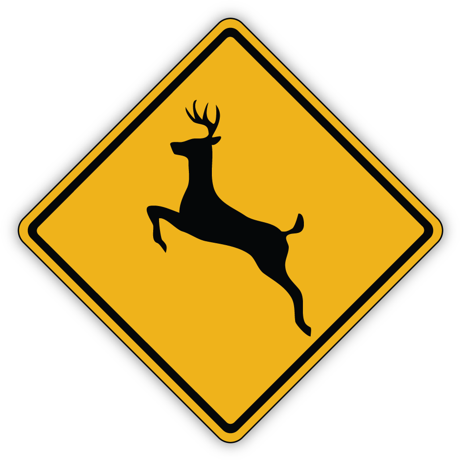 Deer Crossing Sign - Deer Crossing Sign (1000x1000)