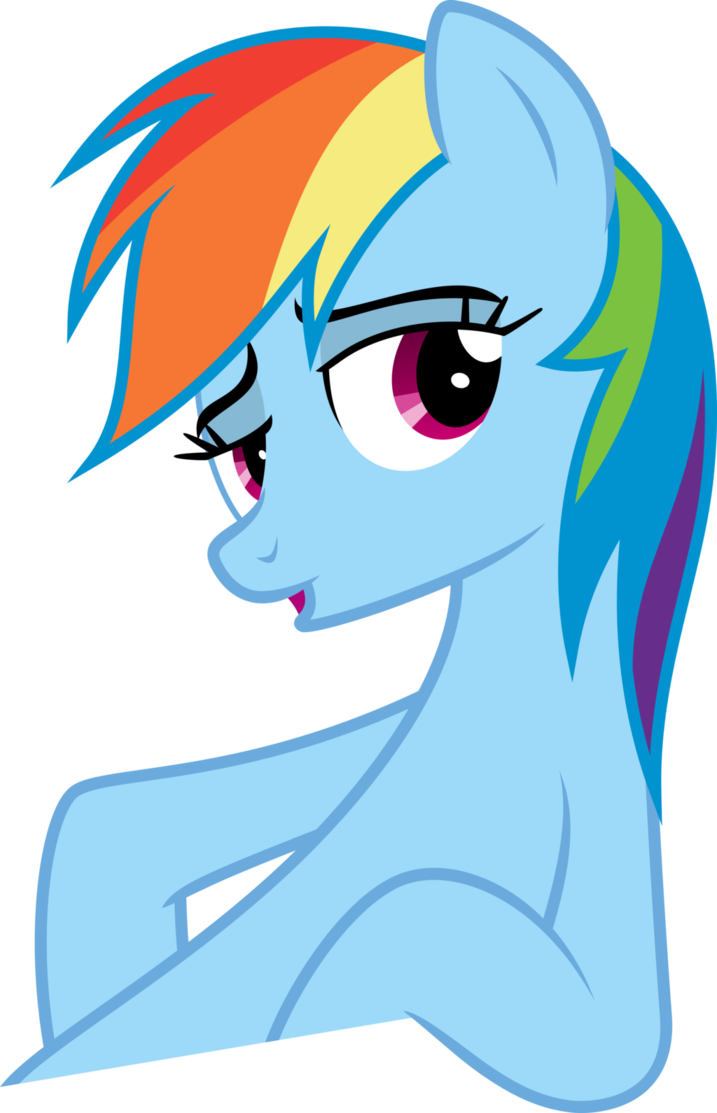 Rainbow Dash Leaning On Elbow By Aethon056 - Photograph (717x1113)