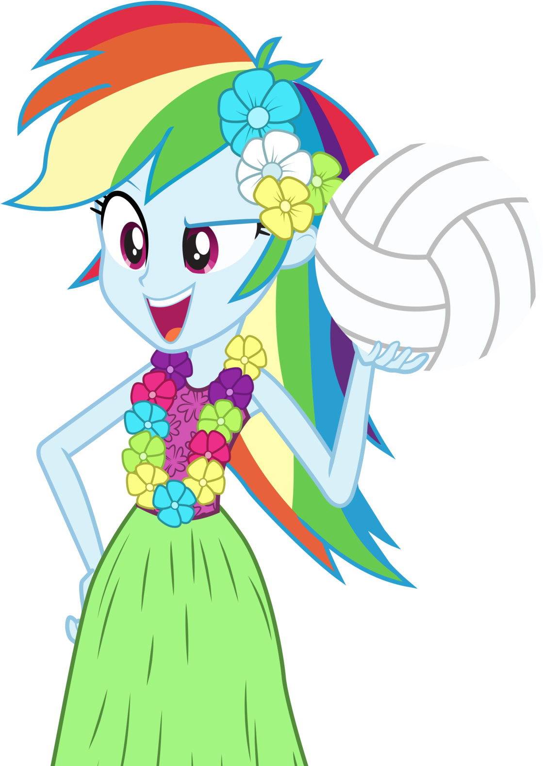 Hula Rainbow Dash By Mohawgo Hula Rainbow Dash By Mohawgo - Hula Rainbow Dash (1280x1662)